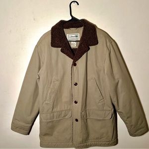 LLBean Fleece Lined Coat, Size Men’s Medium Regular, Like New
